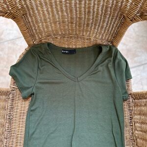 Fitted Green Short Sleeve T-Shirt
